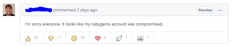 Ruby Account Compromised